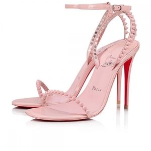 Christian Louboutin So Me rosy pink spike sandals EU 39